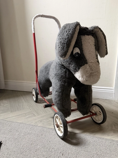 Vintage 1960s/70s Children’s Walk Along Ride On Donkey With Wheels Walker Nylena
