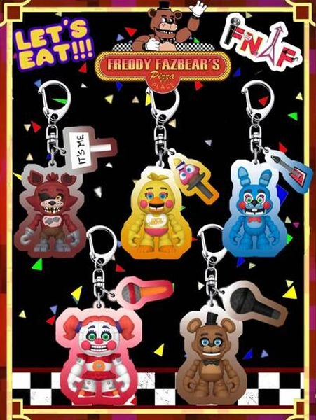 FNAF, Anime Keychain, Cartoon Keychain, Cute Keychain For Bag Pendant, Collectible Display, Lovely Small Gift For Friends, Christmas Gift, Birthday Present - Size Circus Baby