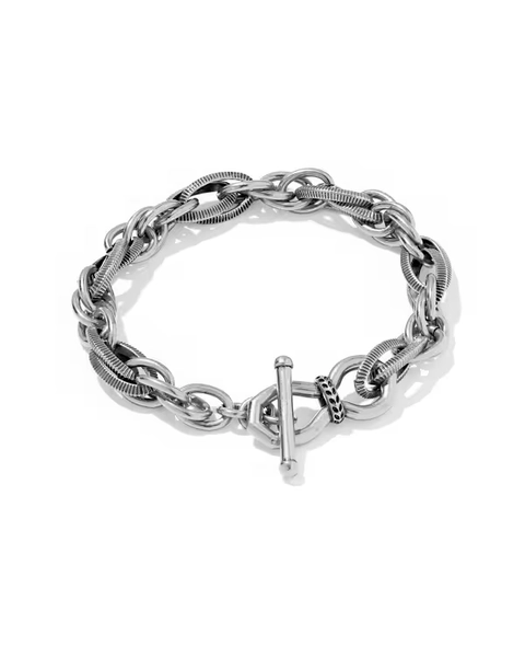Melina Vintage Silver Link and Chain Bracelet 