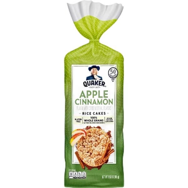 Quaker Apple Cinnamon Gluten Free Rice Cakes - 6.53oz: No Artificial Flavors, No High Fructose Corn Syrup, 100 Percent Whole Grain