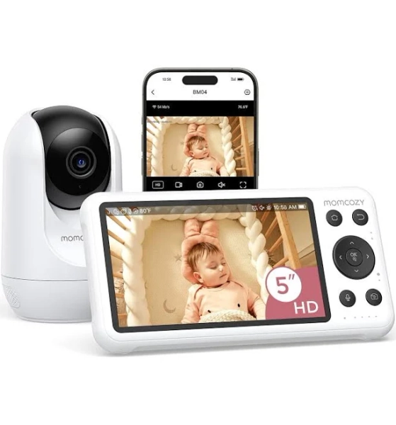 Momcozy 5-Inch Dual-mode Smart Baby Monitor with 2 Camera -BM04