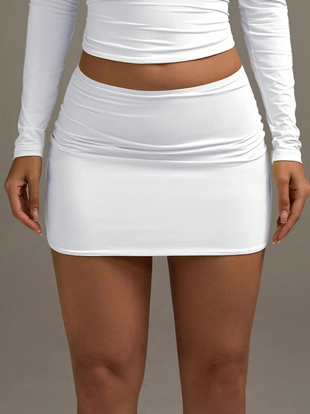XLLAIS 2-Layer Foldable Low Waist White Mini Skirt, Elegant Y2K Style, Cute Casual Capsule Collection, Suitable For Holidays, Vacations, Autumn/Winter, Halloween And Christmas Spring, Date Night