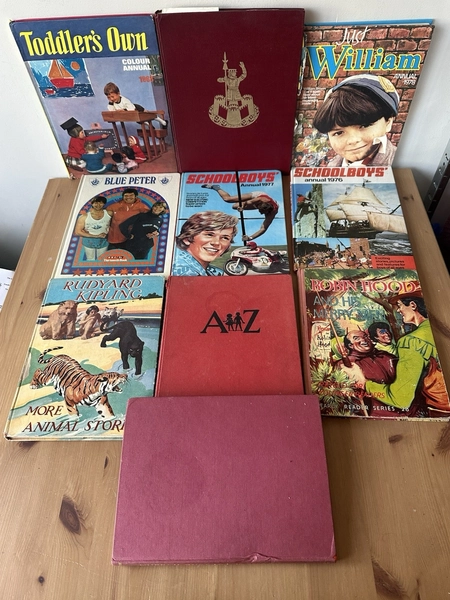 10 Vintage Children’s Book Bundle Mixed Annuals and Stories Job Lot 1970s