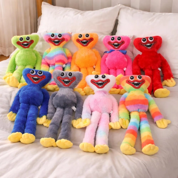 Huggy Wuggy Plush Toy – Poppy Playtime Monster Plushie | Scary Cute Blue Stuffed Animal | Horror Game Character Doll | Gamer Gift