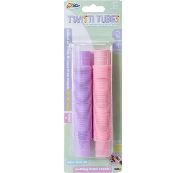 Grafix Twisti Tubes Scrunchable Fidget Toy 2-Pack