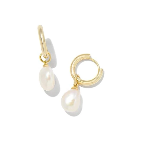 Kendra Scott Willa Pearl Huggie Earrings