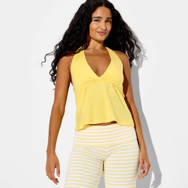 Women's Babydoll Halter Top - Wild Fable™ Yellow S