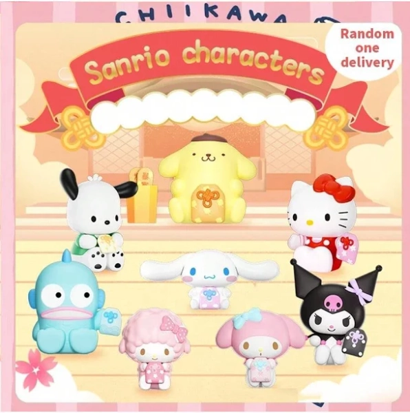 Miniso Sanrio Characters Unboxing Lucky Draw Series Blind Box - Collectible Mini Figures, Kawaii Mystery Box For Anime Fans, Sanrio Official Licensed