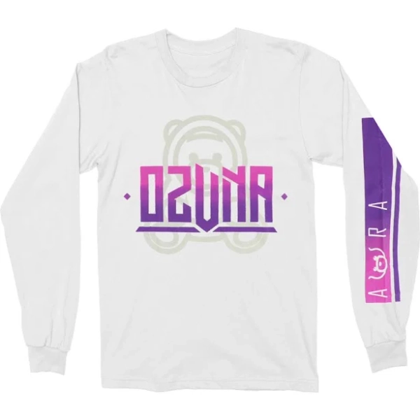 Old Rock Tees Men's Ozuna Aura Purple Logo Long Sleeve Tee
