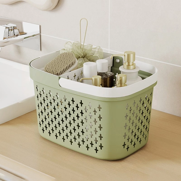 Kdkad Portable Shower Caddy Basket - Water-Resistant Bath Organizer with Drain Holes | PP Plastic Dorm Essential with Handles for Toiletries & Cosmetics Storage - Walmart.com