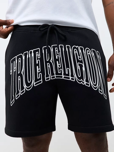 True Religion | Black Groovy Horseshoe Fleece Short