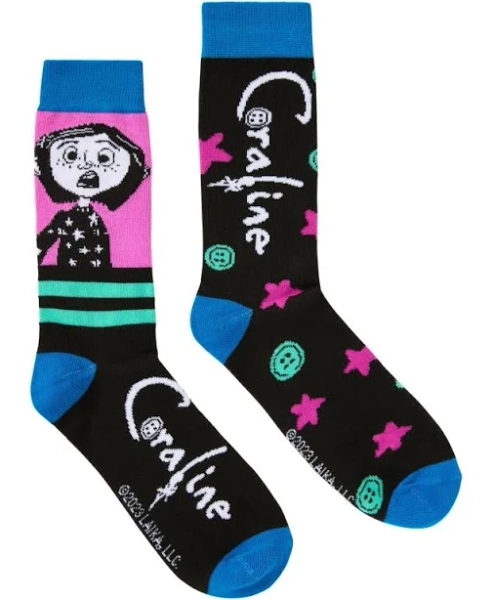 Spirit Halloween Coraline Crew Socks (2 Pairs)