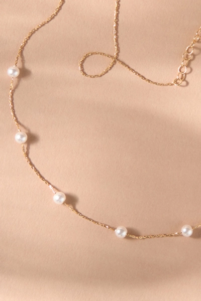 
        18k Gold Pearl Charm Necklace | Altar'd State
    