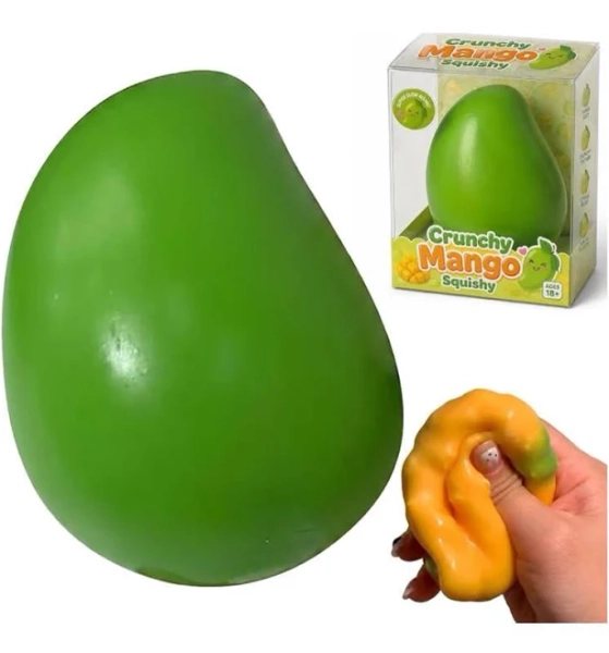 Crunchy Mango Squishy Fidget Toy Color-Changing Mango Stress Squeeze Toy