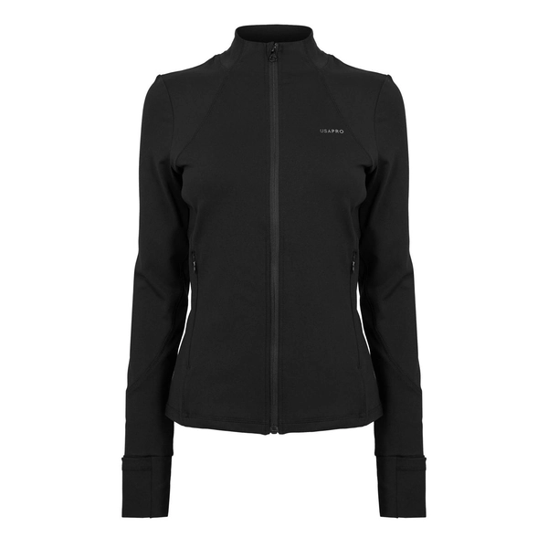 USA Pro Women's Core Fitness Long Sleeve Slim Fit Performance Training Jacket