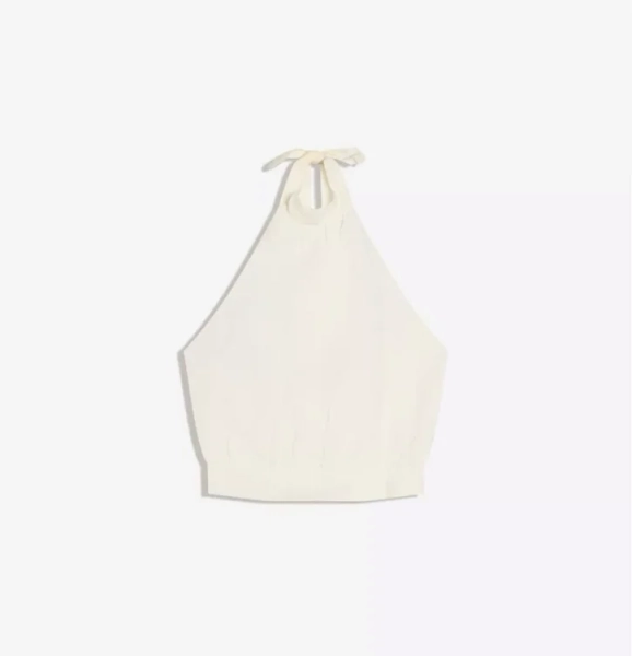 Top encolure américaine à pois