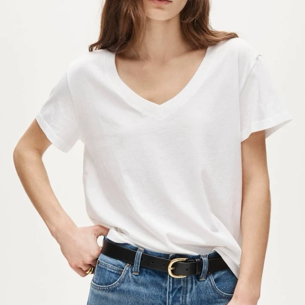 J.Crew Women's New Vintage Jersey Relaxed V-Neck T-shirt