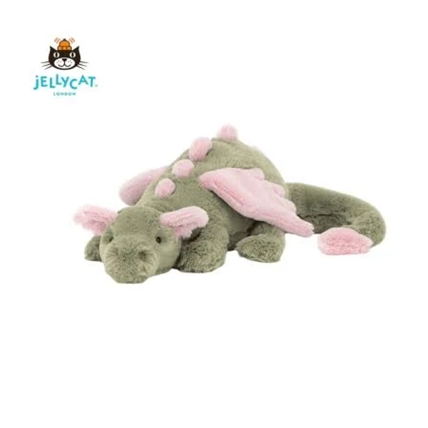 Jellycat Malachy Dragon Stuffed Animals 19.67 Inch Big Dragon Plush Toys for Kids, Green