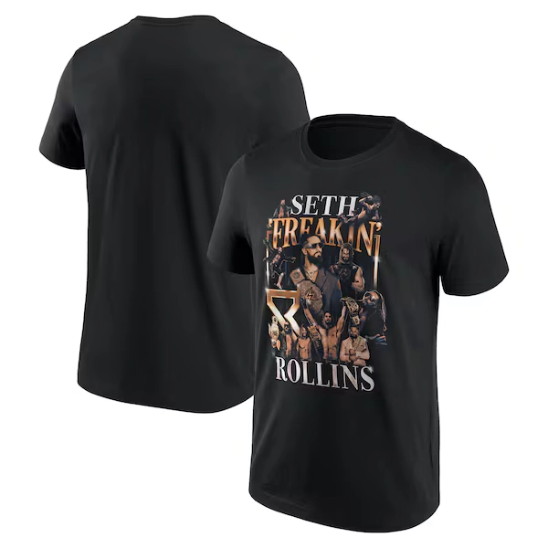 WWE Seth "Freakin" Rollins Montage T-Shirt - Black - Mens