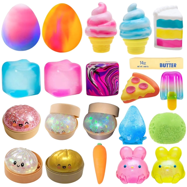 2026 New Mystery Squishy Blind Box - Random Cute Shapes Slow Rising Squishies for Sensory Fidget, Relaxation & Collectible Fun (3 PCS)