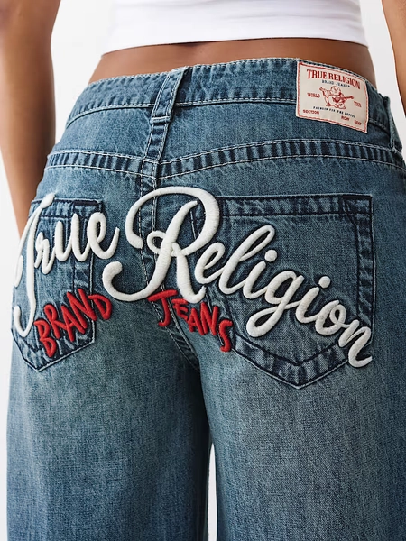 JESSIE EMBROIDERED SUPER BAGGY JEAN