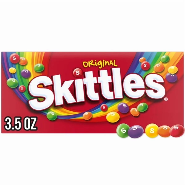 Skittles Original Fruity Chewy Candy Theater Box, 3.5 oz - Walmart.com