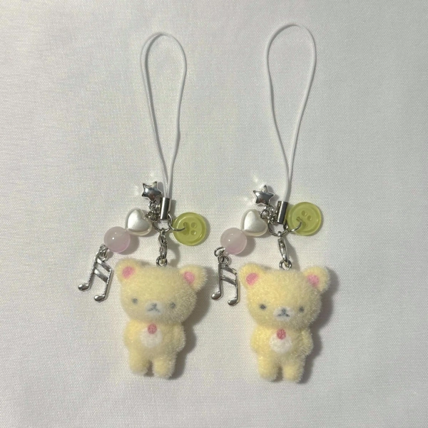 kuma bear phone charm, juminocore, heisei retro