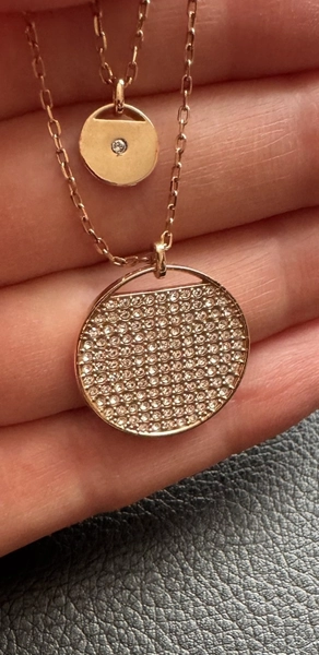Genuine Swarovski Ginger Pendant Necklace, Rose Gold Plated