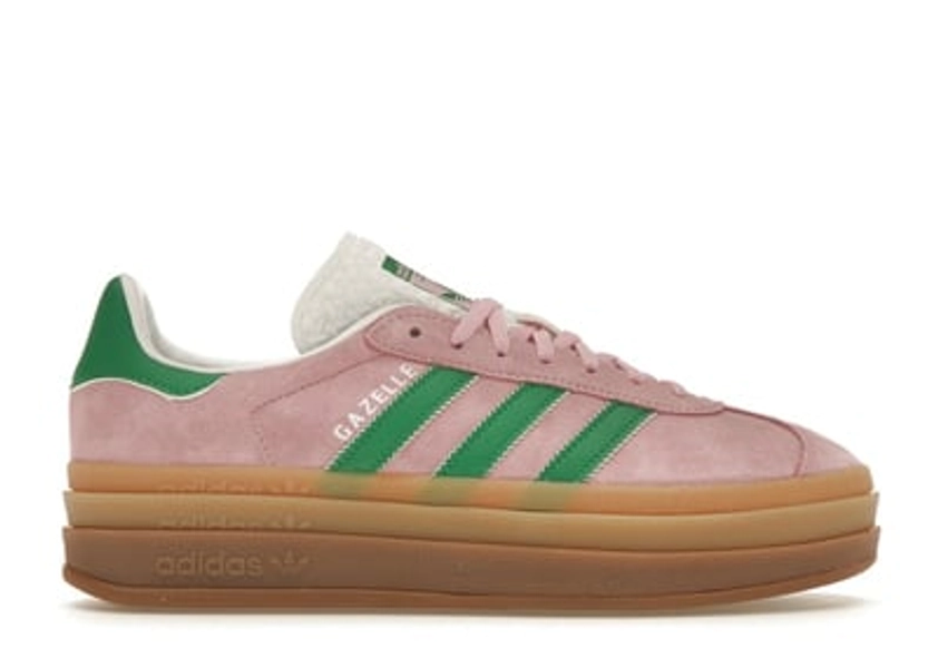 Adidas Gazelle Bold (Women's) Sneakers in True Pink/Green/Cloud White