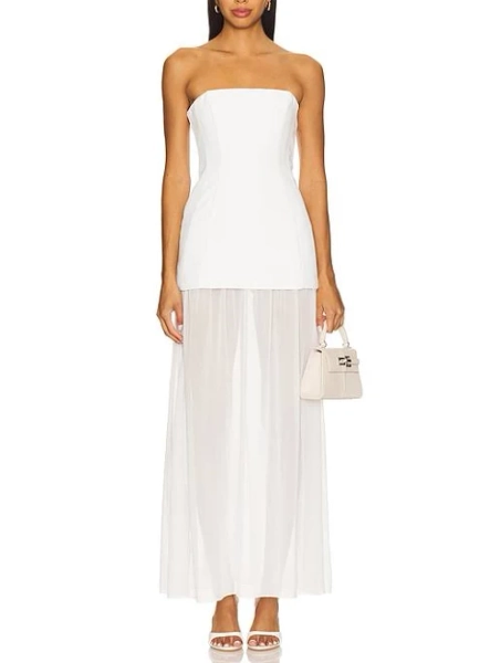 Amanda Uprichard X Revolve Linda Cornsilk Dress