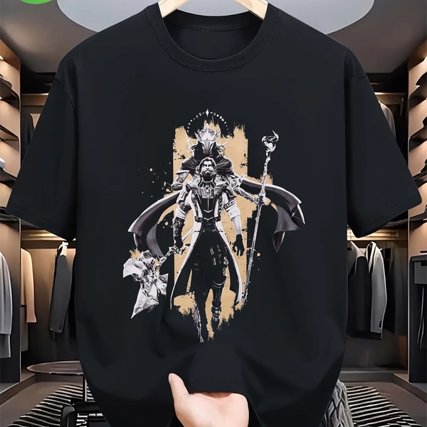 852_Arcane Victor & Jayce Evolution Pattern T-Shirt, Short Sleeve Unisex, Sizes S-2XL