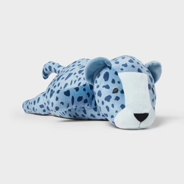 Cheetah Weighted Plush Kids' Throw Pillow Blue - Pillowfort™
