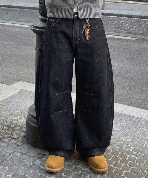 Bruni Curved Denim Pants (Raw)