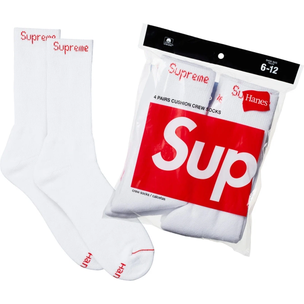 Supreme/Hanes Crew Socks (4 pack)