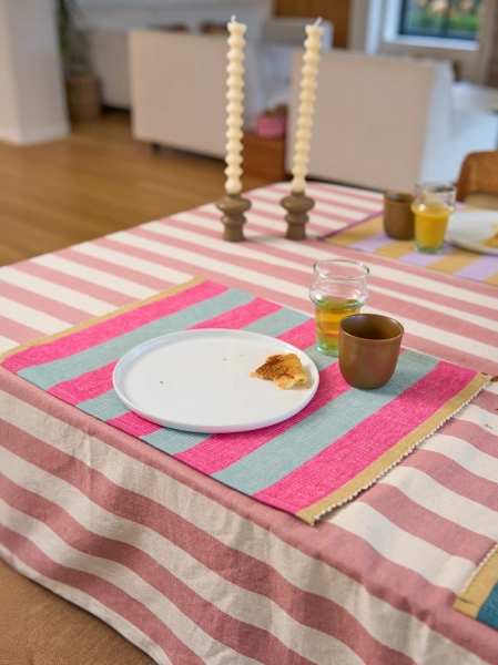 Conjunto de 2 individuais de mesa fantasia (32x45 cm) - Kiabi Home - ROSA