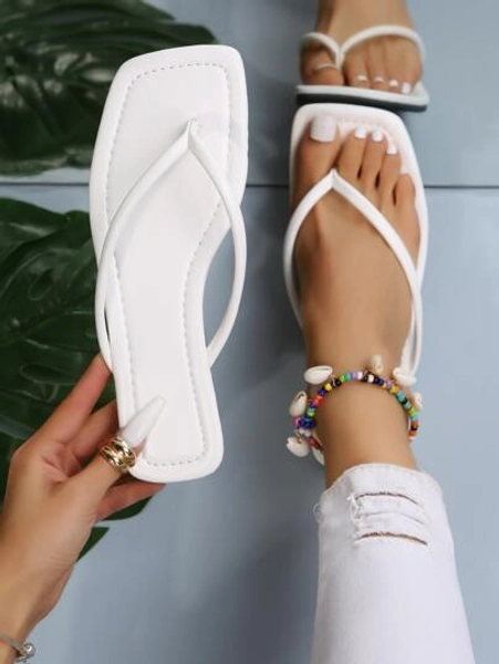 French Style Flip Flops For Women, Sweet Fairy Aesthetic, Versatile For Beach, Dating, Party, Casual Wear, Anti-Slip Soft Sole, Summer