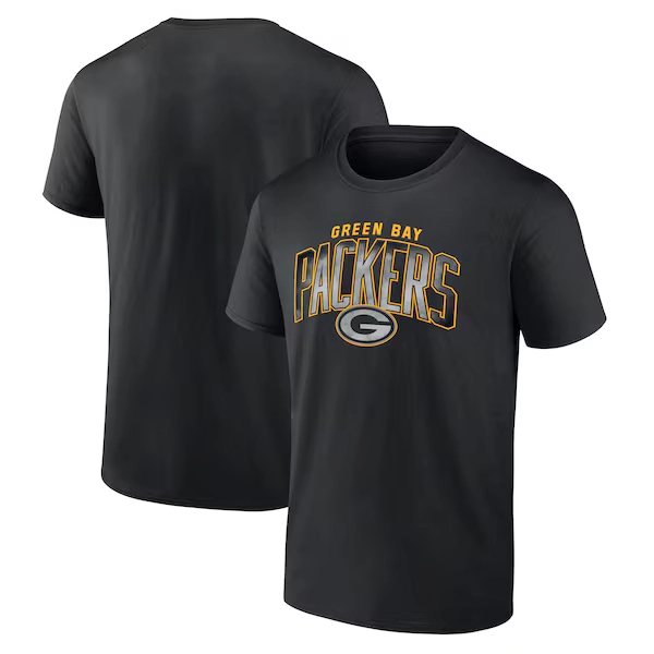 Men's Green Bay Packers Black Smoke Arch T-Shirt