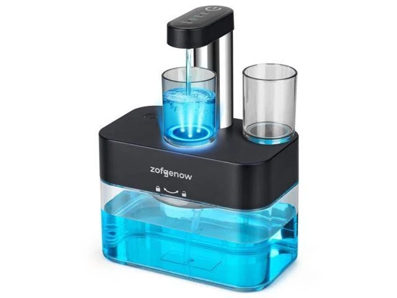Upgraded Automatic Mouthwash Dispenser for Bathroom,Bathroom Accessories 17.6 FlOz Wall Mounted Dispensers with Magnetic Cups,Adjustable Dispensing Le