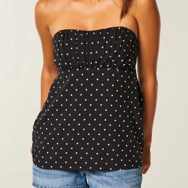 Hollister Women's Easy Strapless Babydoll Top