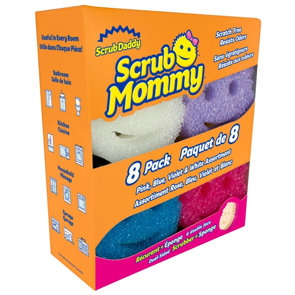 Scrub Mommy Scrubber and Sponge, 8-count