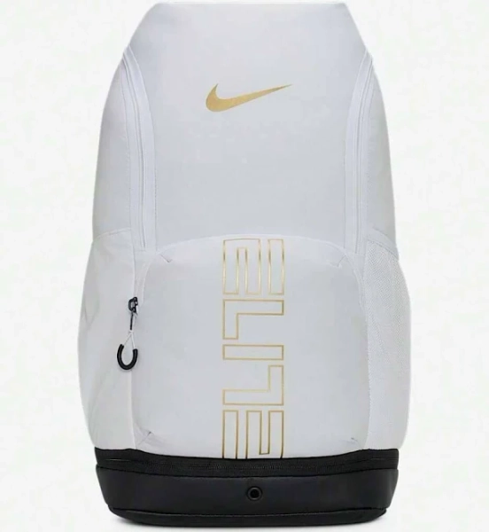 Nike Varsity Elite Backpack (32L) White/Metallic Gold,