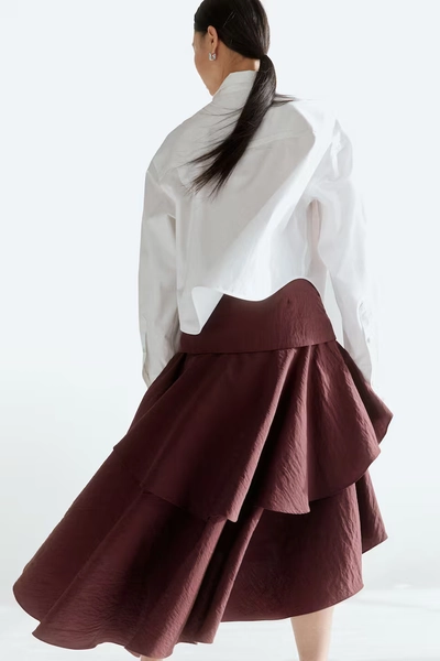 Asymmetric Tiered Skirt
