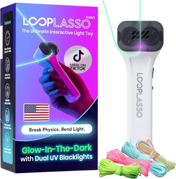 Aussie Kids' Fave Loop Lasso EVO Glow Toy UV-Reactive