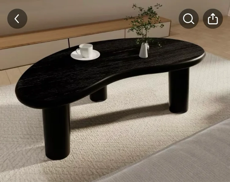 moon shape modern three leg coffee table living room decor - Temu