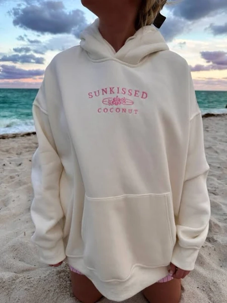 Sunkissedcoconut Embroider Hoodie