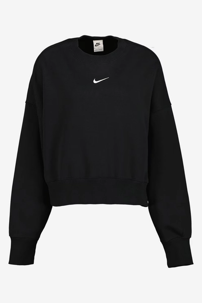 Nike, Bluza de trening lejera cu maneci cazute Phoenix, Negru