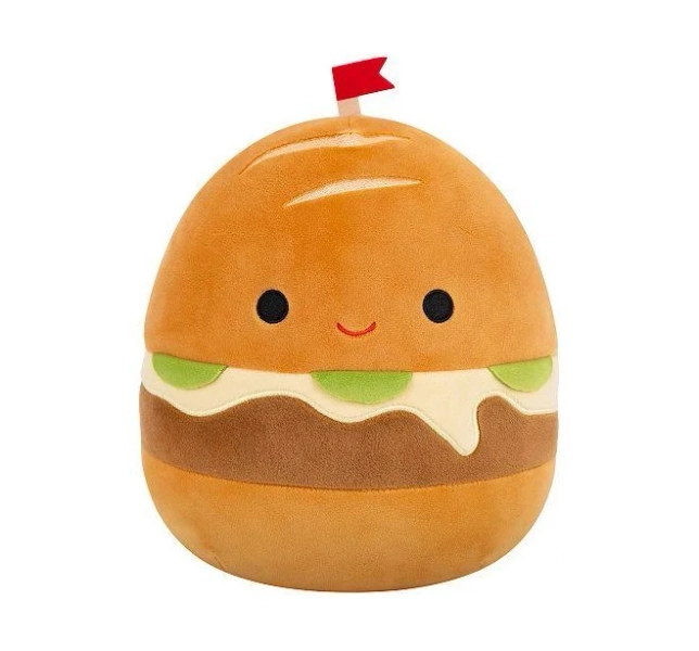 Squishmallows 8-Inch Mike Beef Burger Slider Plush Toy