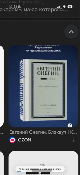 Синий Карандаш Евгений Онегин 