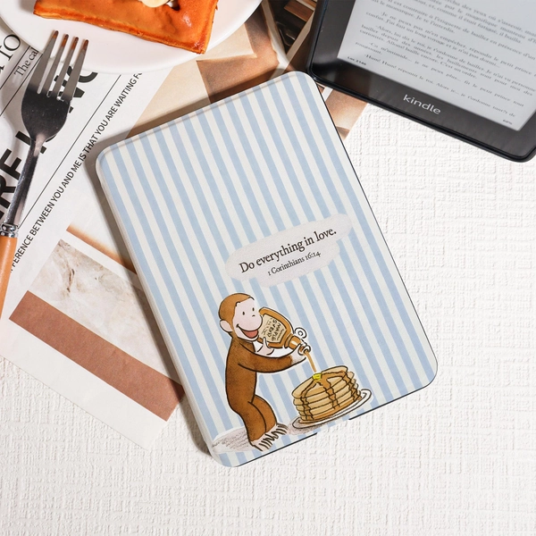 Curious George Love Quote Kindle Case,Kindle PaperWhite 2025 Case,Kobo Clara Bow Case,Kindle 12th/2024(6") Case, Heartwarming For Fans