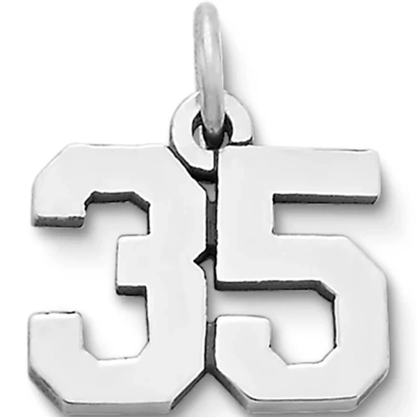 Sterling Silver Ivy League Number Charm